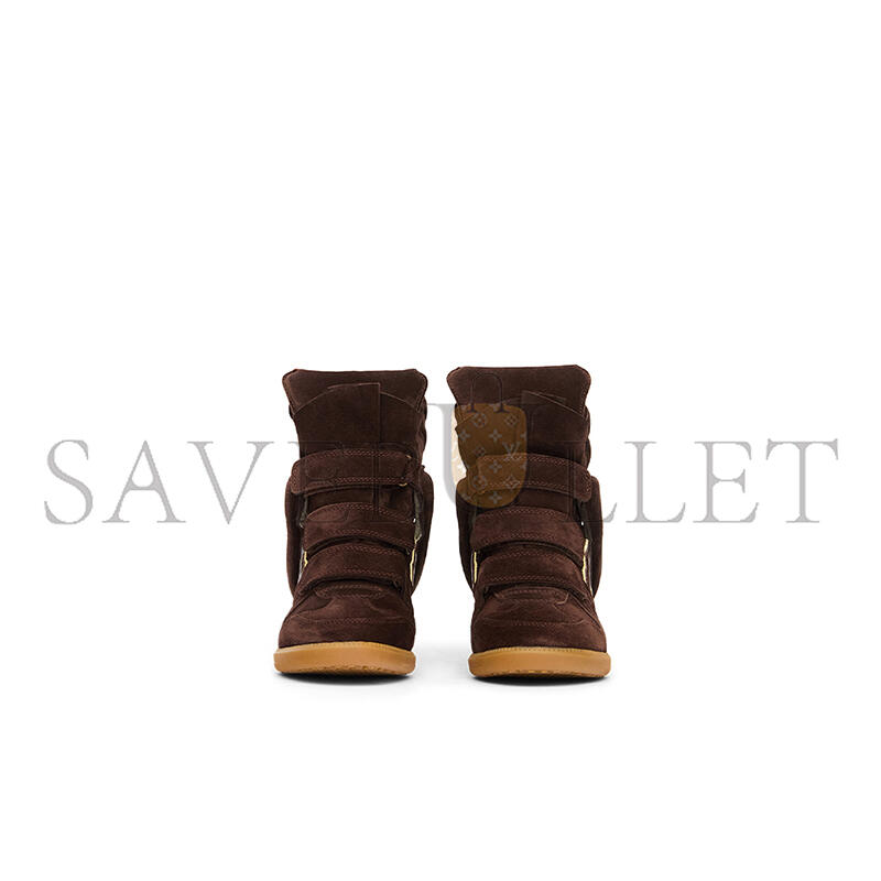 ISABEL MARANT BEKETT LEATHER WEDGE SNEAKERS BK0010FA-C1E02S